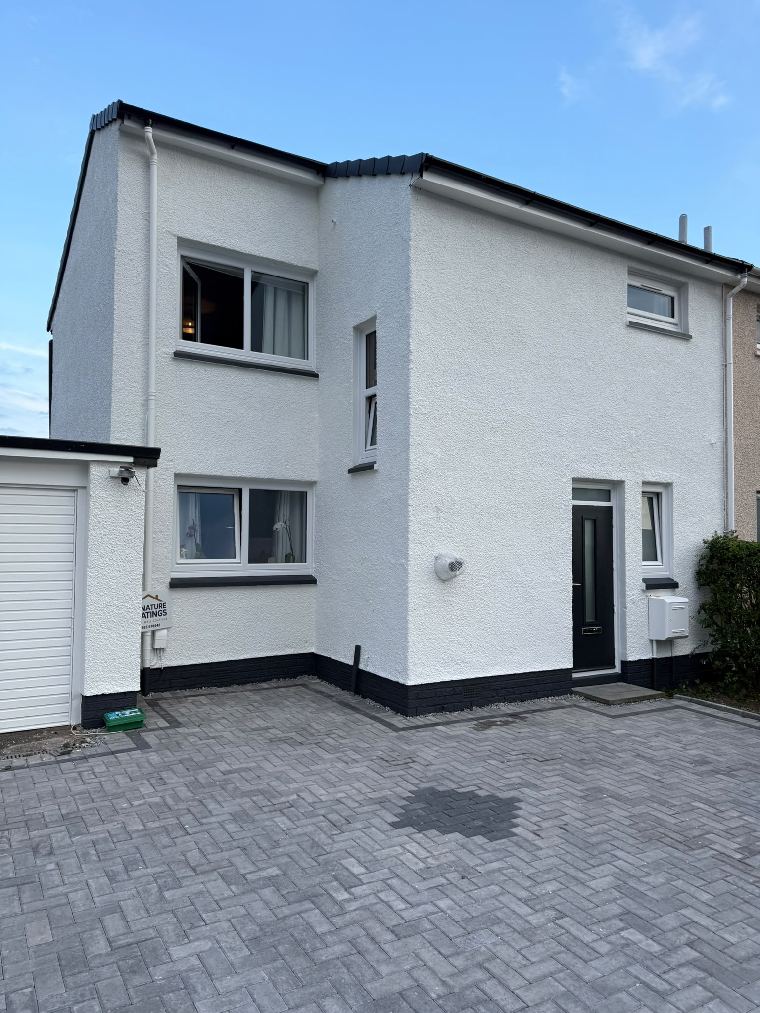 Full exterior coating & painted plinth after